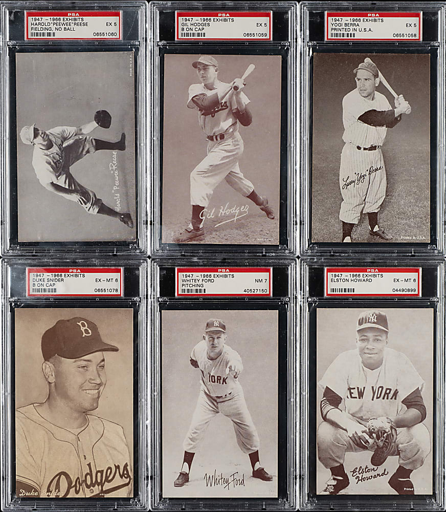 1947-1966 Exhibits PSA-Graded Collection (38) Including Duke Snider, Whitey Ford, and Yogi Berra