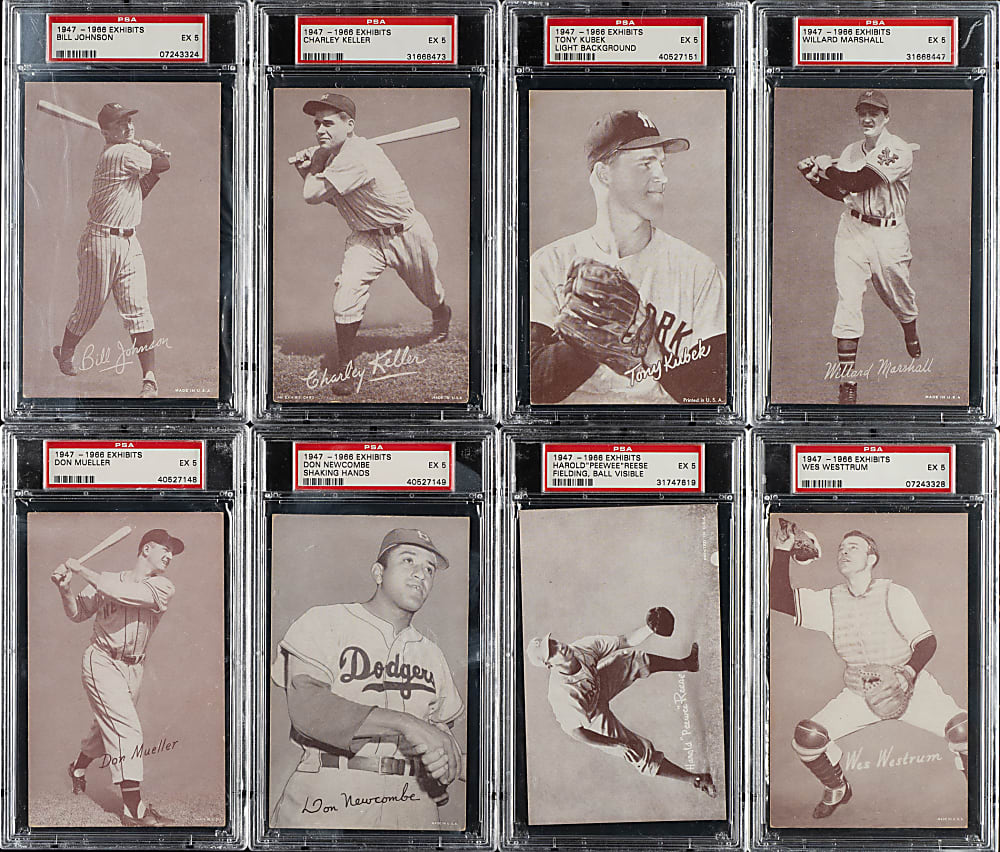 1947-1966 Exhibits PSA-Graded Collection (38) Including Duke Snider, Whitey Ford, and Yogi Berra