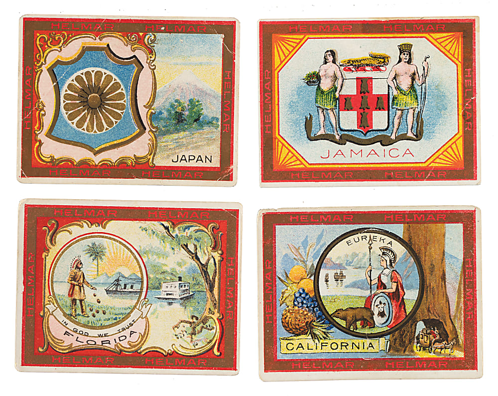 1910-1911 T107 Helmar "State Seals of US & Coat of Arms" Collection (237) Including Partial Set