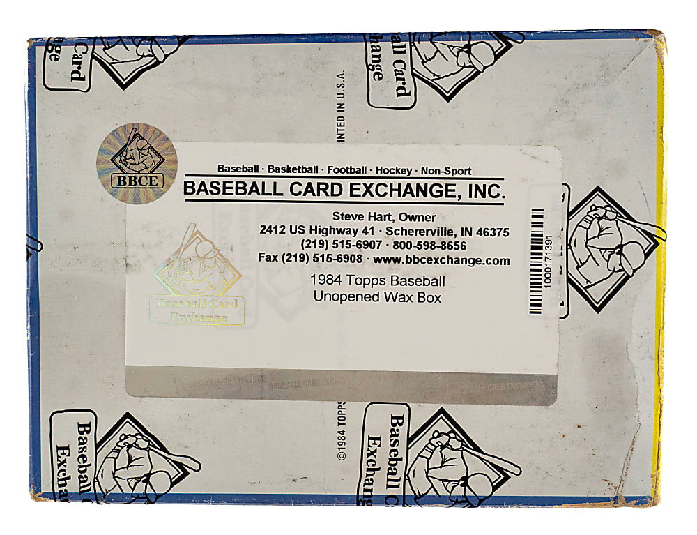 1984 Topps Unopened Wax Box (36 Packs) - BBCE