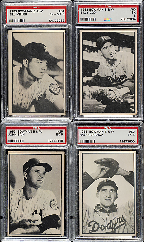1953 Bowman Black & White PSA-Graded Collection (9)