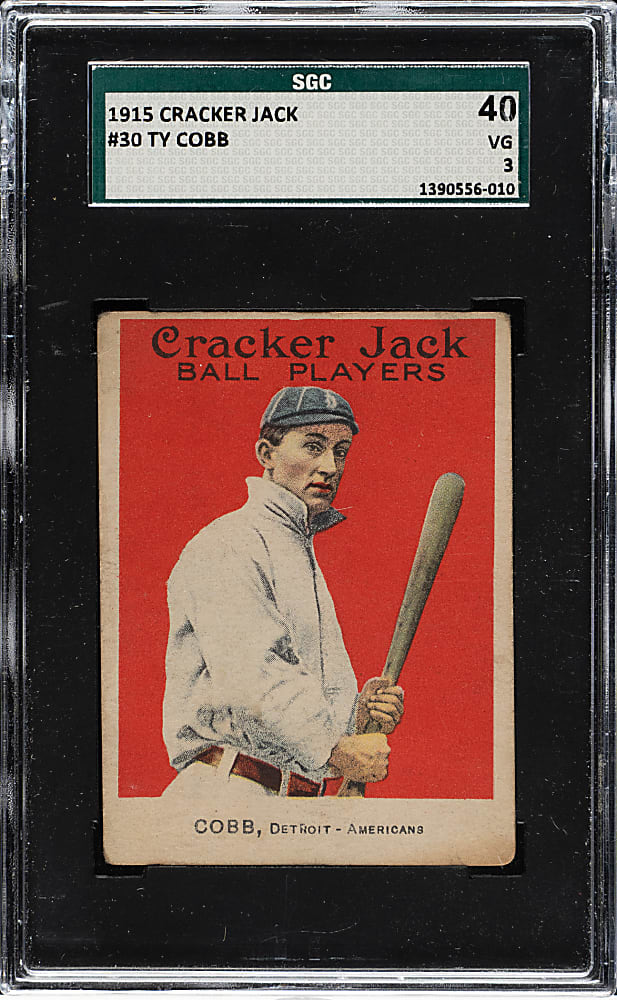 1915 E145 Cracker Jack #30 Ty Cobb SGC VG 3