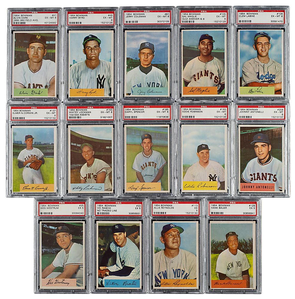 1954 Bowman PSA-Graded Collection (18)