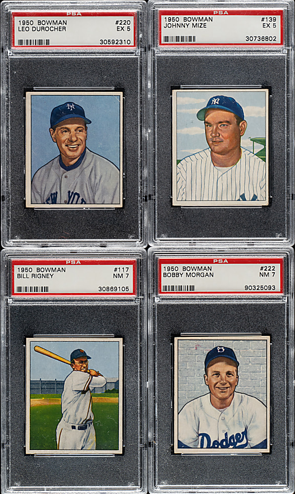 1950 Bowman PSA-Graded Collection (35) Including Johnny Mize and Leo Durocher