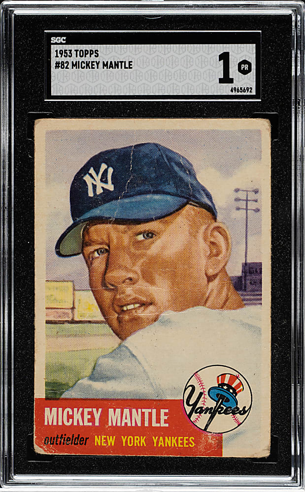 1953 Topps #82 Mickey Mantle SGC POOR 1