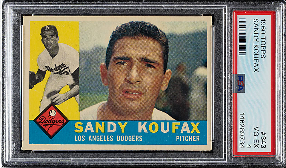 1960 Topps #343 Sandy Koufax PSA VG-EX 4
