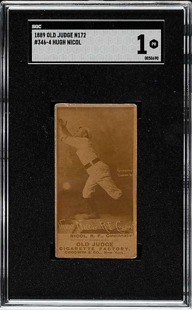 1889 N172 Old Judge Hugh Nichol SGC POOR 1