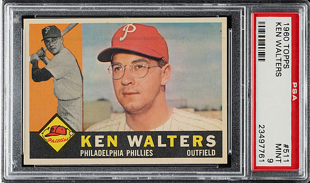1960 Topps #511 Ken Walters PSA MINT 9