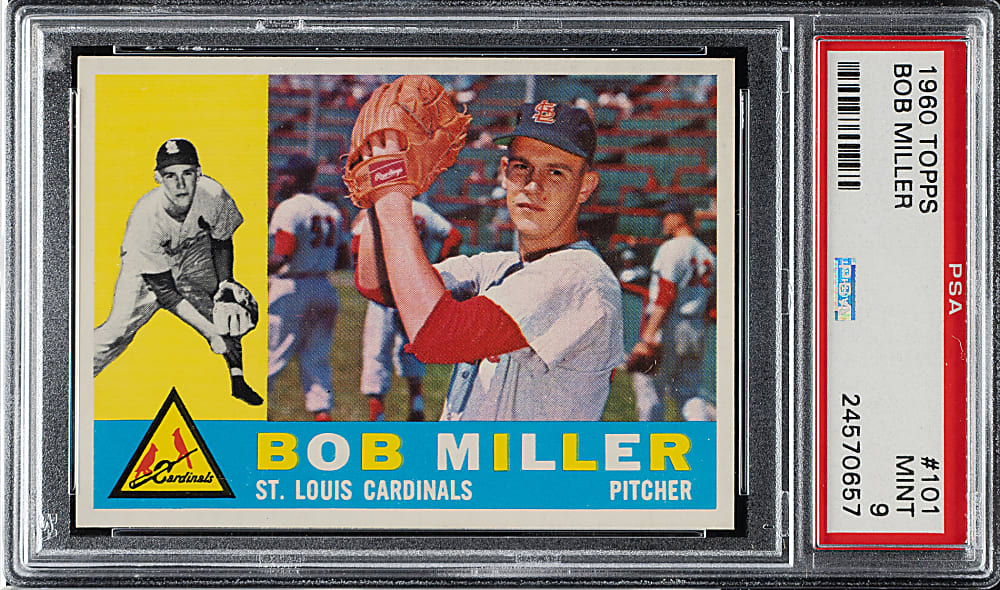 1960 Topps #101 Bob Miller PSA MINT 9