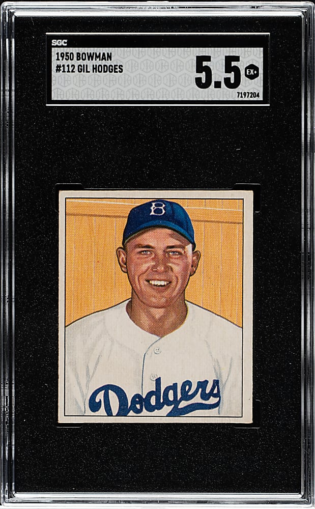 1950 Bowman #112 Gil Hodges SGC EX+ 5.5