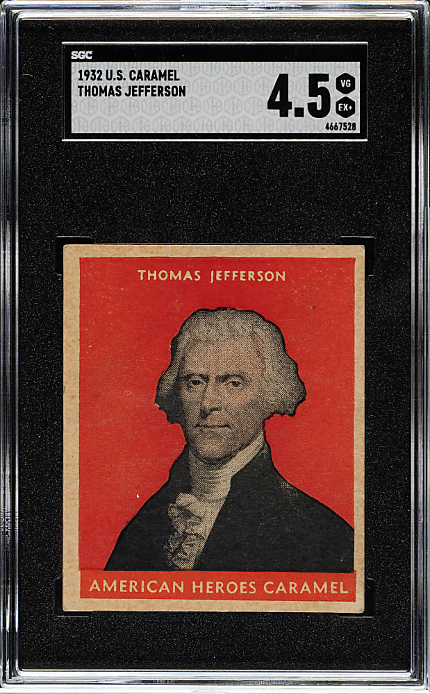1932 R114 U.S. Caramel "Presidents" Thomas Jefferson SGC VG/EX+ 4.5