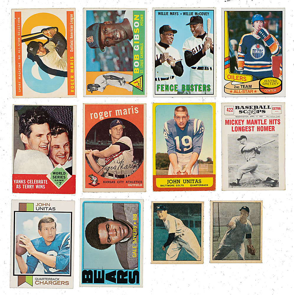 1951 to 1986 Baseball, Hockey, Basketball, and Football Hall of Fame and Stars Collection (16)