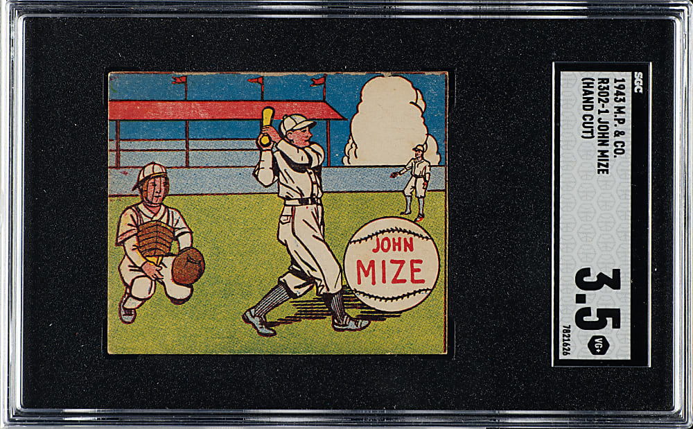 1943 R302-1 M.P. & Co. Johnny Mize SGC VG+ 3.5
