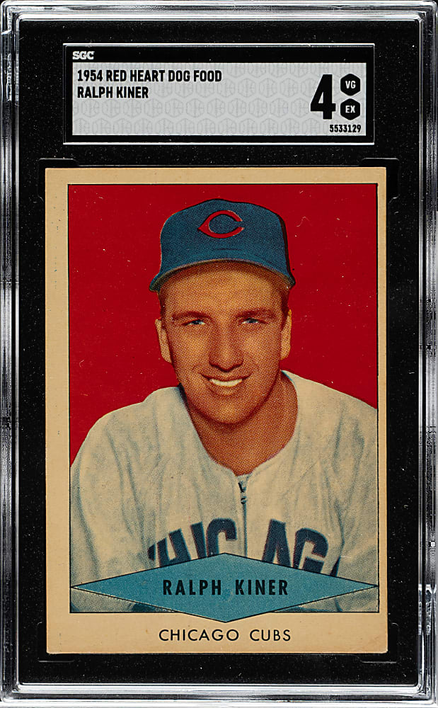1954 Red Heart Dog Food Ralph Kiner SGC VG/EX 4