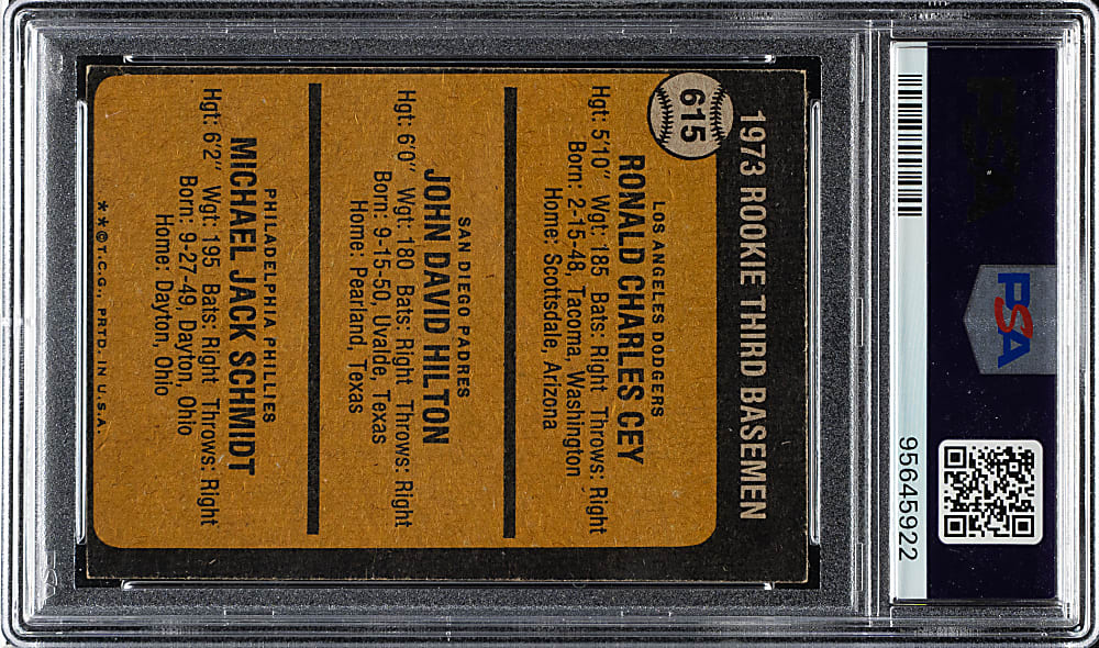 1973 Topps #615 Mike Schmidt Rookie PSA VG-EX 4
