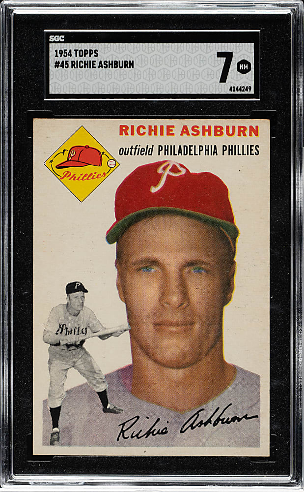 1954 Topps #45 Richie Ashburn SGC NM 7