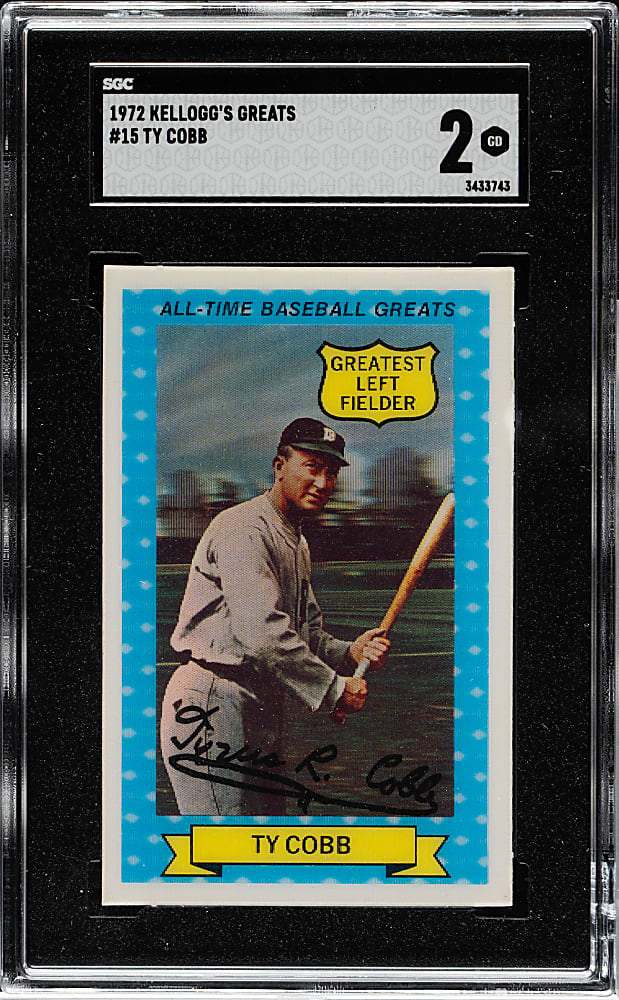 1972 Kellogg's 3-D All-Time Greats Ty Cobb SGC GOOD 2