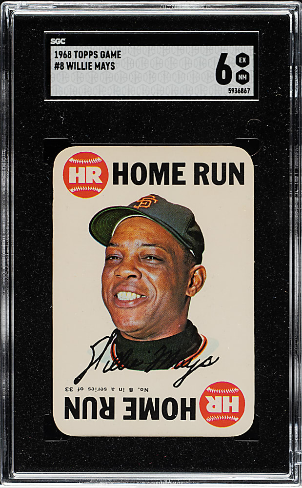 1968 Topps Game #8 Willie Mays SGC EX/NM 6