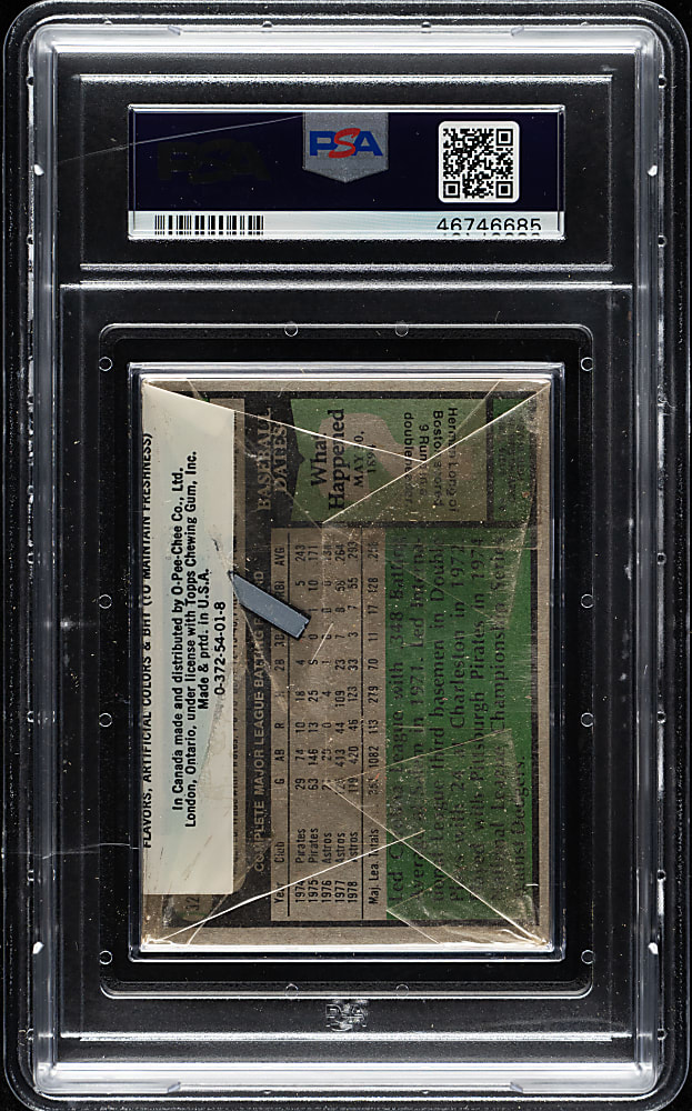 1979 Topps Unopened Cello Pack PSA EX-MT 6 - Dennis Eckersley on Top