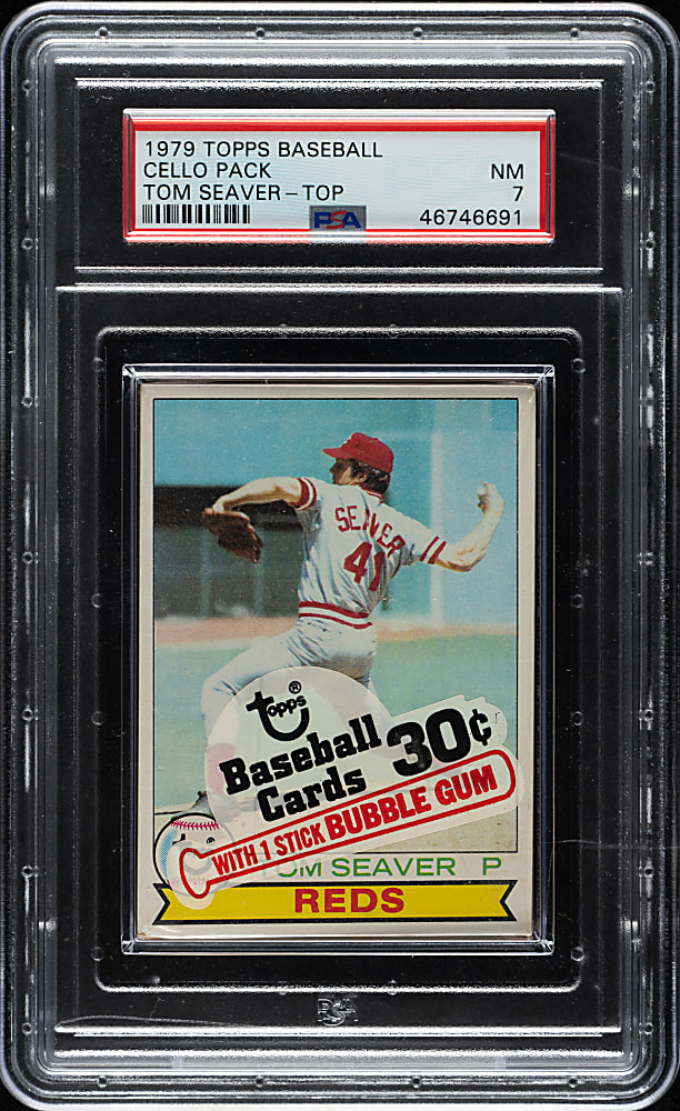 1979 Topps Unopened Cello Pack PSA NM 7 - Tom Seaver on Top