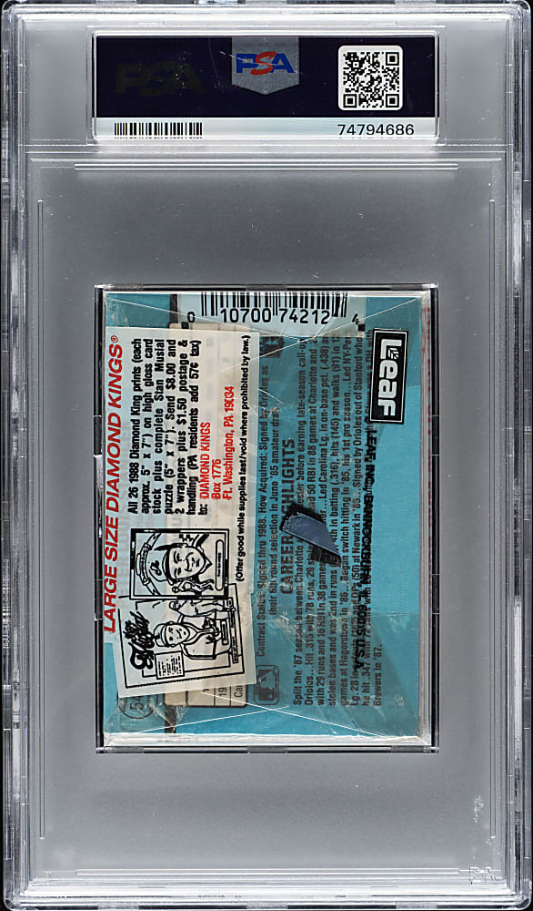 1988 Donruss Unopened Cello Pack PSA MINT 9 - Roberto Alomar Rookie on Top