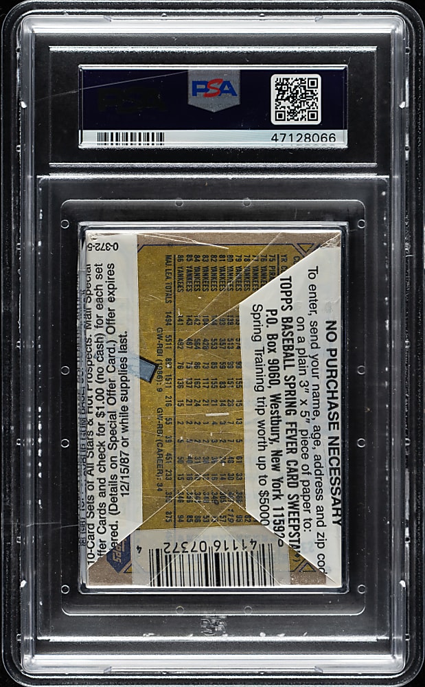1987 Topps Unopened Cello Pack PSA NM-MT 8 - Barry Larkin Rookie on Top