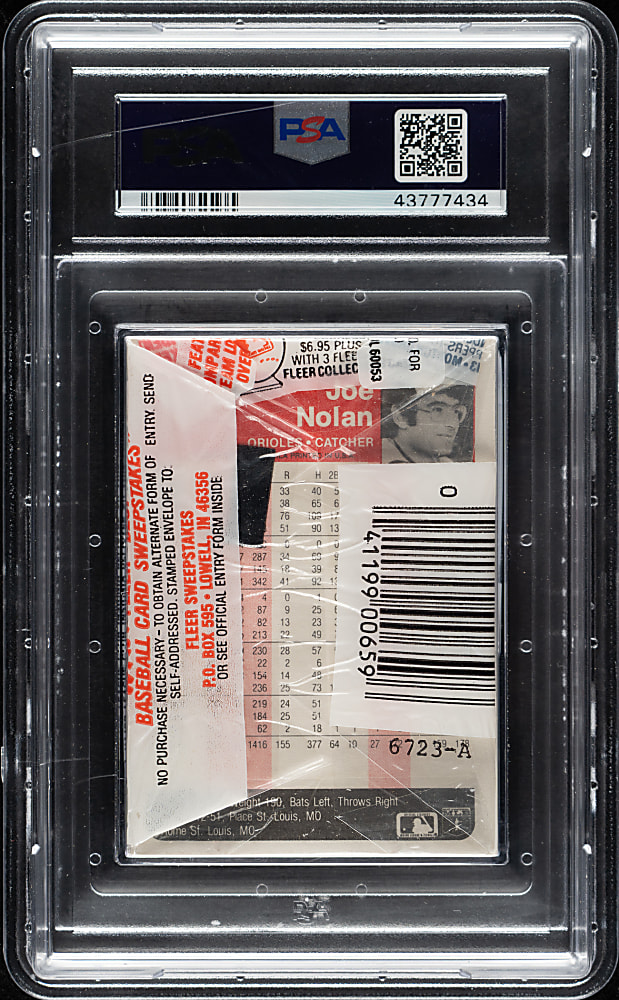 1985 Fleer Unopened Cello Pack PSA MINT 9 - Kirby Puckett Rookie on Top