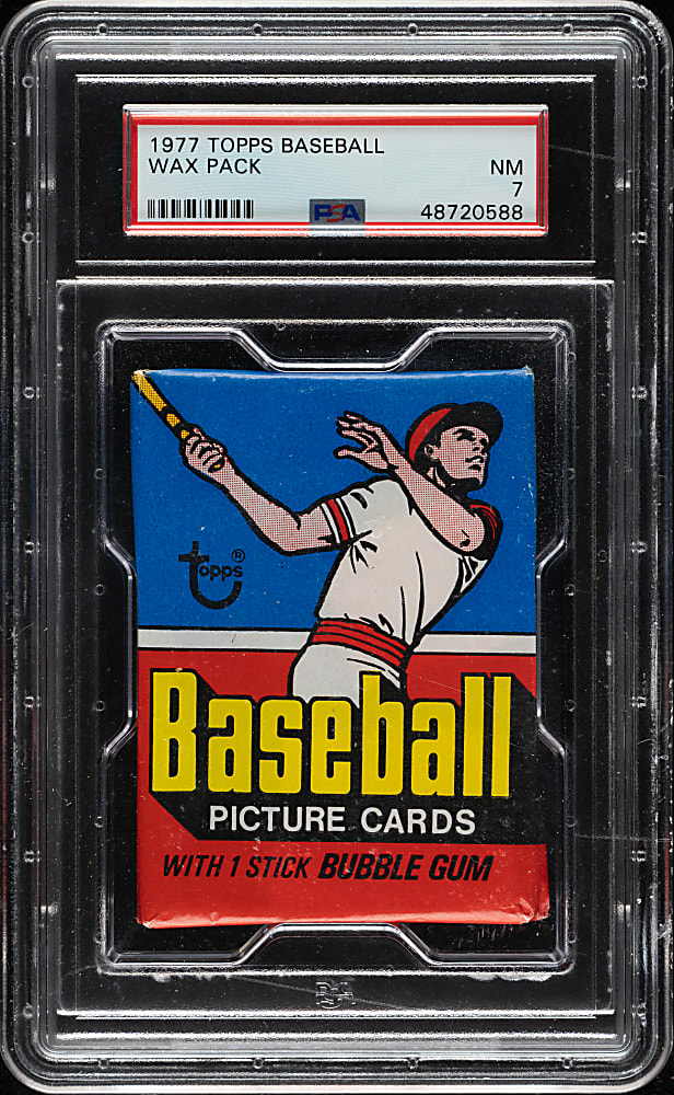 1977 Topps Unopened Wax Pack PSA NM 7