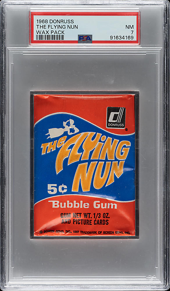 1968 Donruss "The Flying Nun" Unopened Wax Pack PSA NM 7