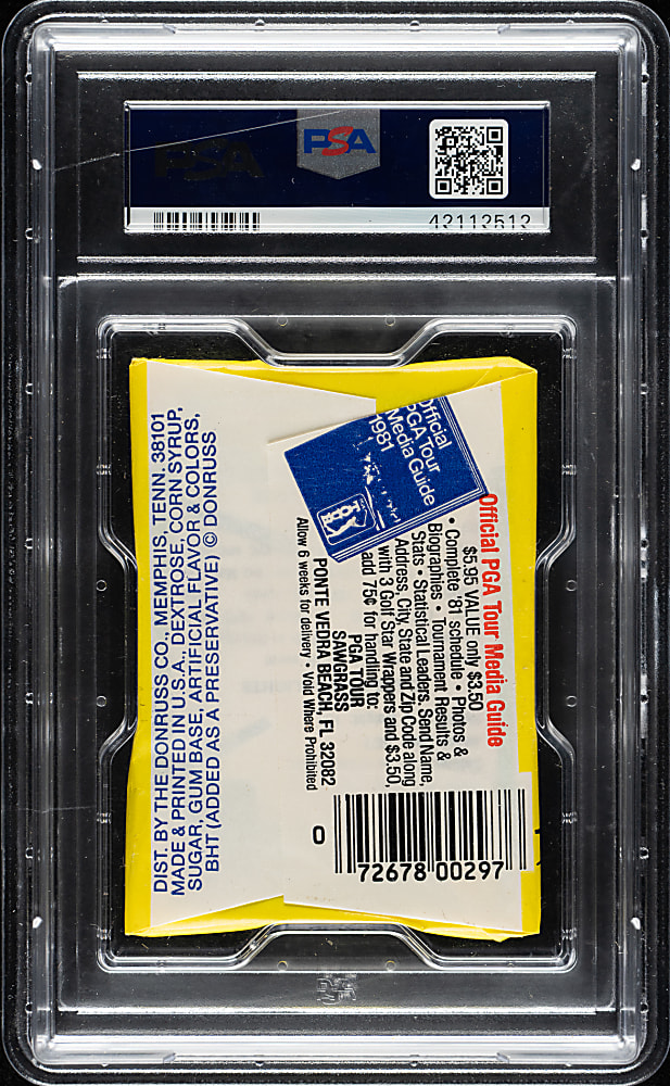 1981 Donruss Golf Unopened Wax Pack PSA MINT 9