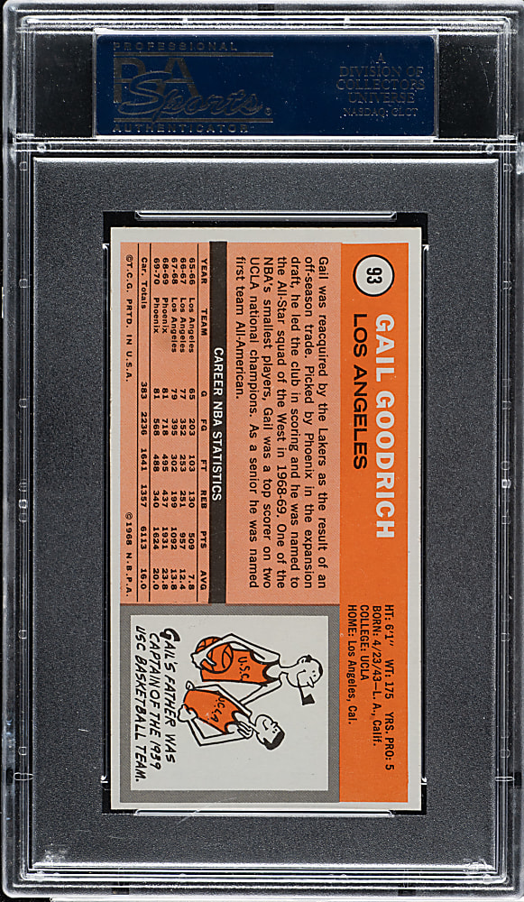 1970-1971 Topps Basketball #93 Gail Goodrich PSA MINT 9