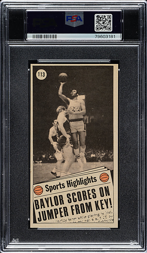 1970-1971 Topps Basketball #113 Elgin Baylor All-Star PSA MINT 9