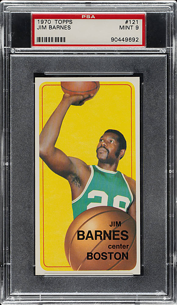 1970-1971 Topps Basketball #121 Jim Barnes Rookie PSA MINT 9