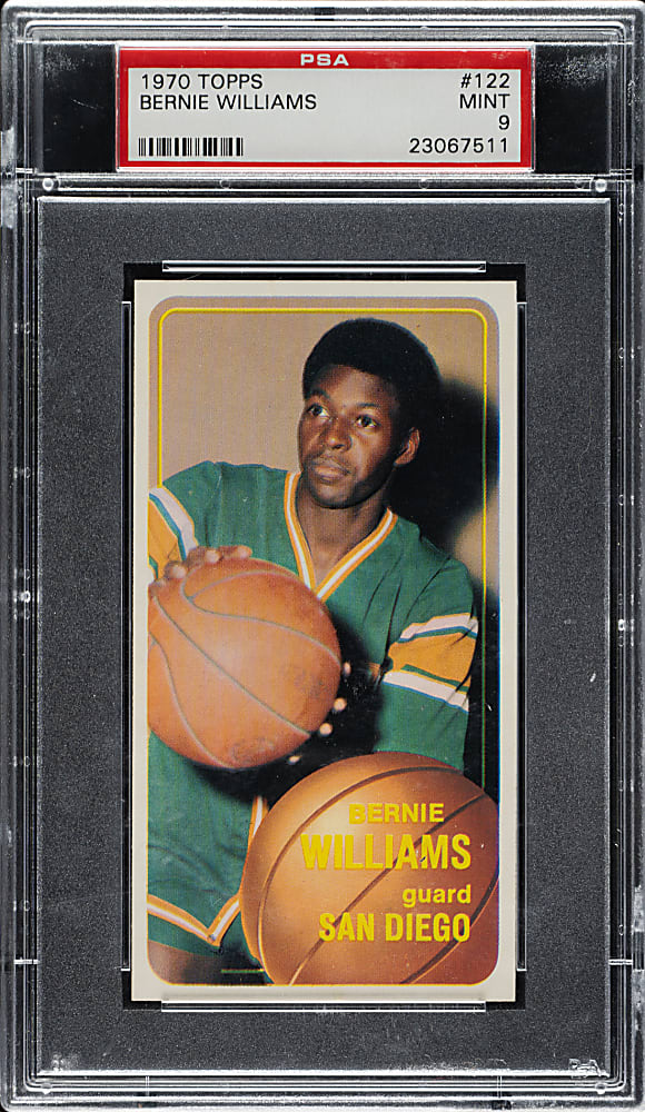 1970-1971 Topps Basketball #122 Bernie Williams PSA MINT 9
