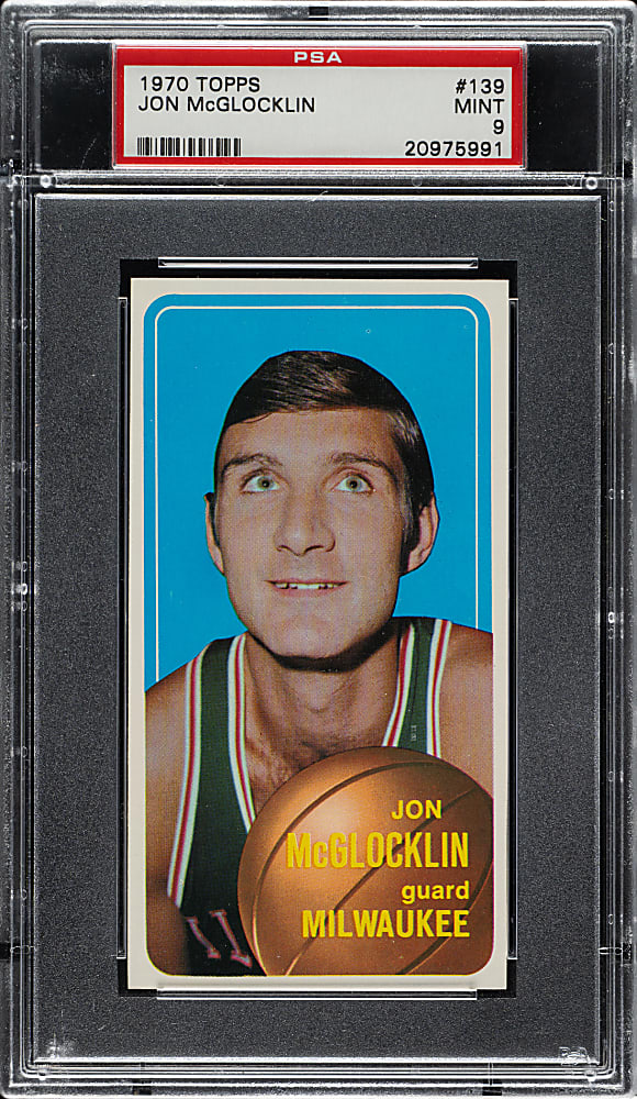 1970-1971 Topps Basketball #139 Jon McGlocklin PSA MINT 9