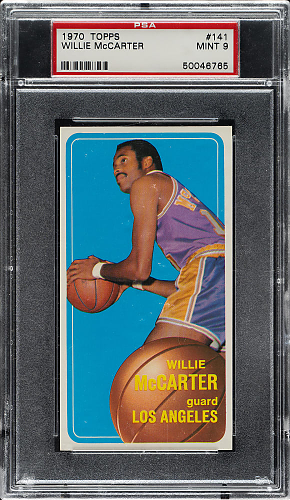 1970-1971 Topps Basketball #141 Willie McCarter PSA MINT 9