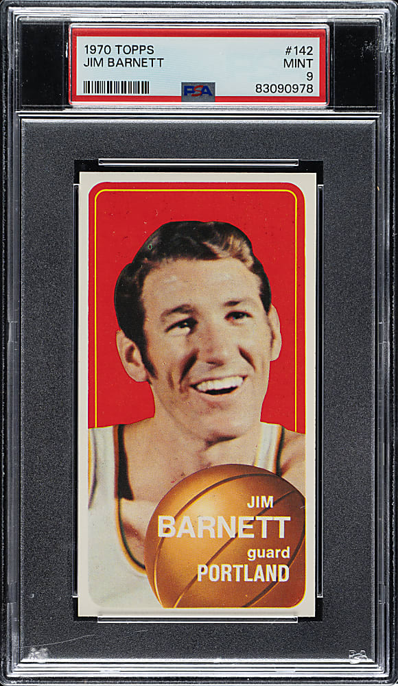 1970-1971 Topps Basketball #142 Jim Barnett PSA MINT 9