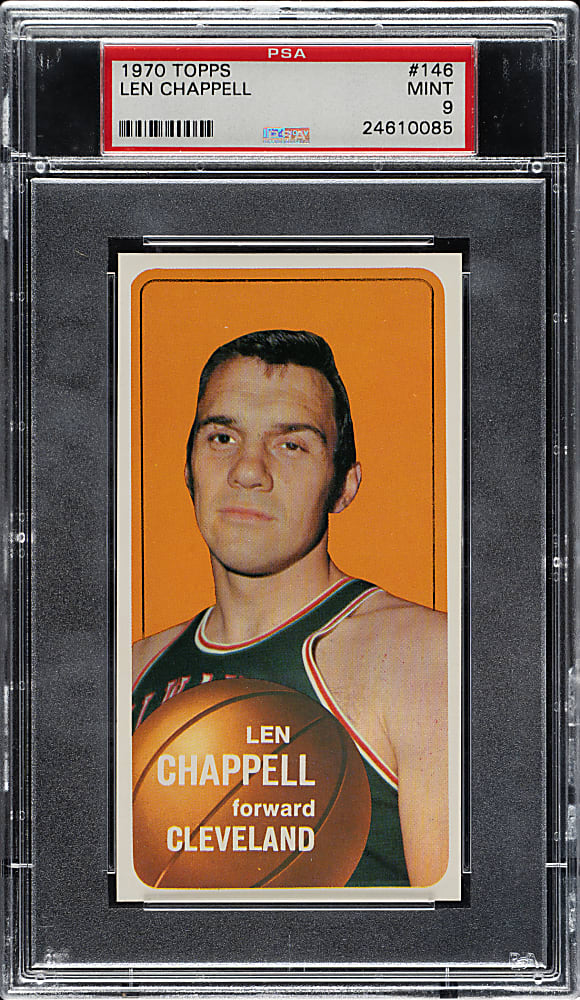 1970-1971 Topps Basketball #146 Len Chappell PSA MINT 9