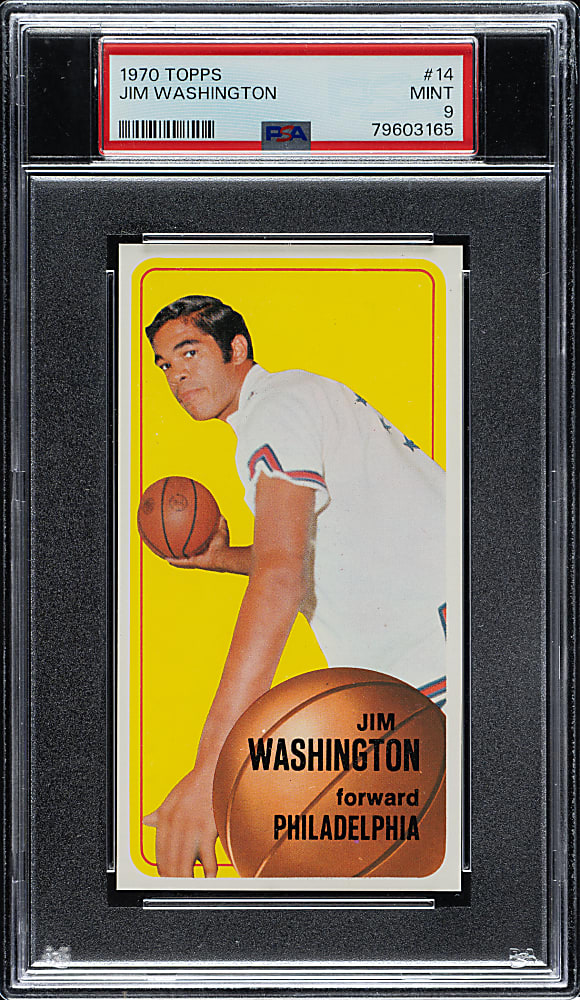 1970-1971 Topps Basketball #14 Jim Washington PSA MINT 9