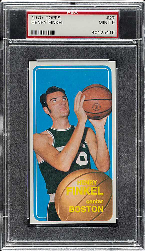 1970-1971 Topps Basketball #27 Henry Finkel PSA MINT 9