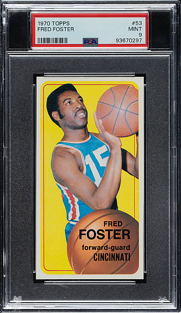 1970-1971 Topps Basketball #53 Fred Foster PSA MINT 9