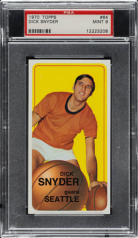 1970-1971 Topps Basketball #64 Dick Snyder PSA MINT 9