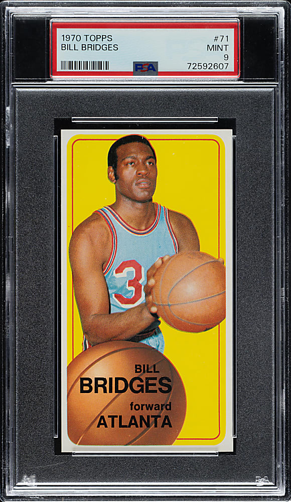 1970-1971 Topps Basketball #71 Bill Bridges PSA MINT 9