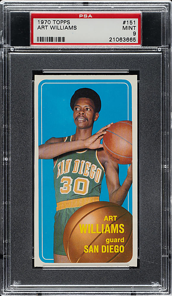 1970-1971 Topps Basketball #151 Art Williams PSA MINT 9