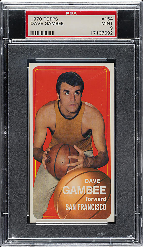 1970-1971 Topps Basketball #154 Dave Gambee PSA MINT 9