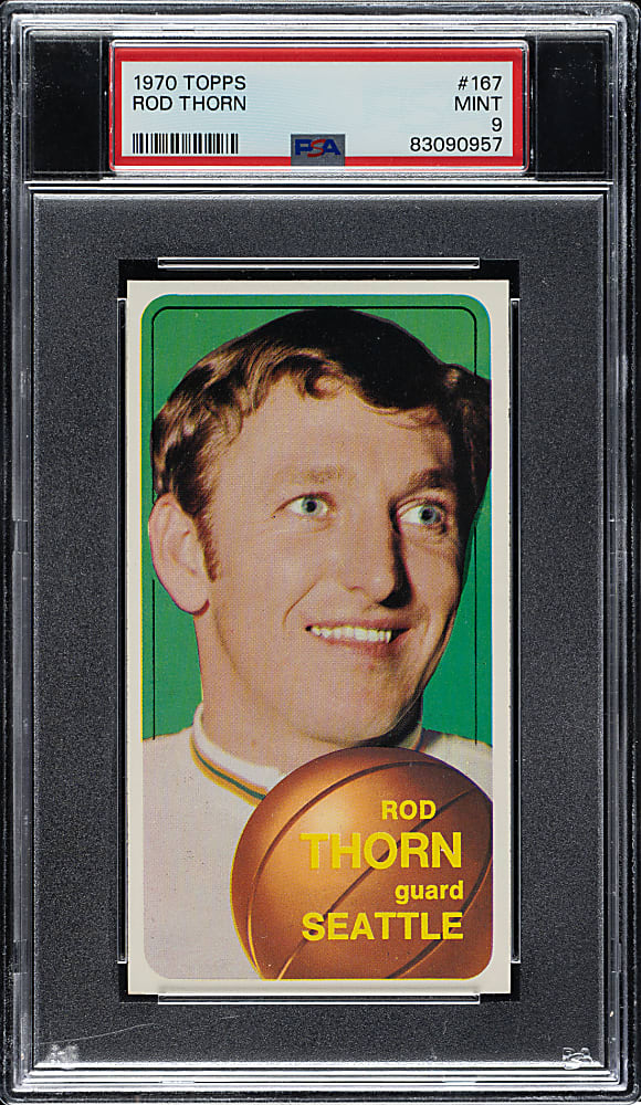 1970-1971 Topps Basketball #167 Rod Thorn Rookie PSA MINT 9