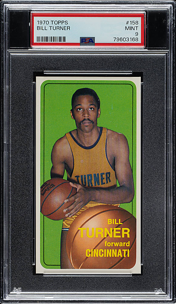 1970-1971 Topps Basketball #158 Bill Turner PSA MINT 9