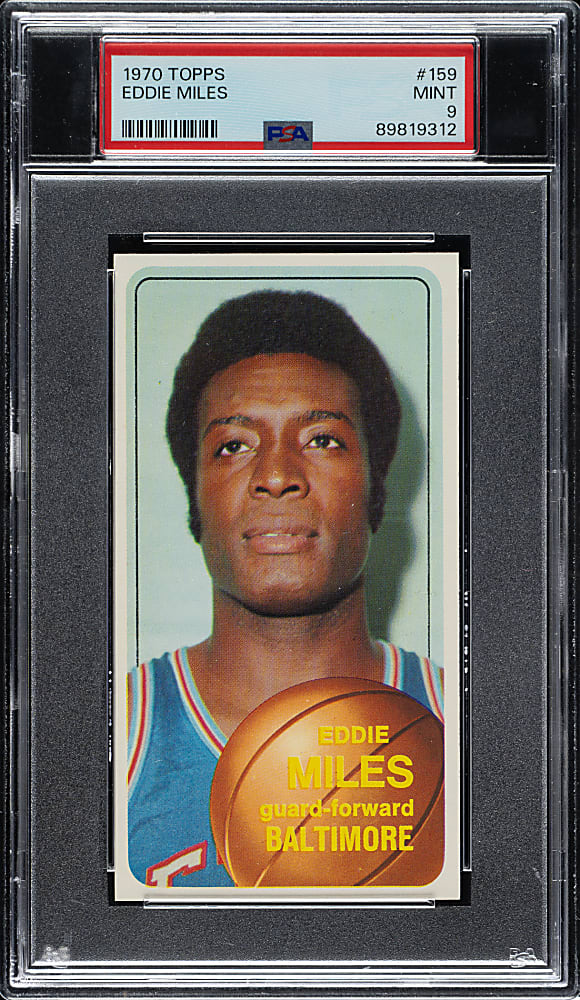 1970-1971 Topps Basketball #159 Eddie Miles PSA MINT 9