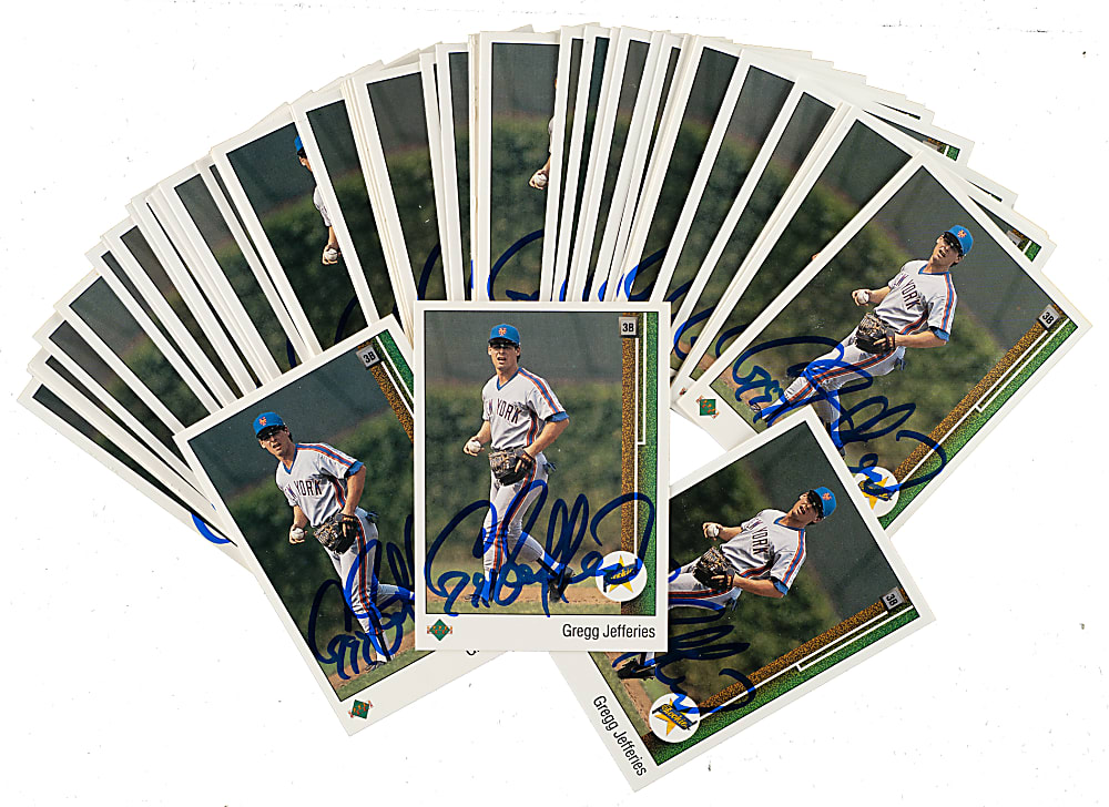 Signed 1989 Upper Deck #9 Gregg Jefferies Collection (50)