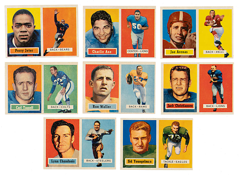 1957 Topps Football Collection (12) Including Bobby Dillon, Lou Creekmur, and Ollie Matson